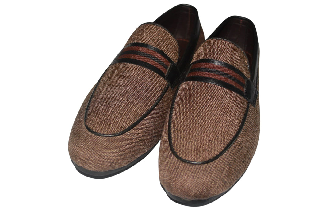 Saffiera Signature Bronze Textured Loafer – Men's Casual Slip-On Shoes