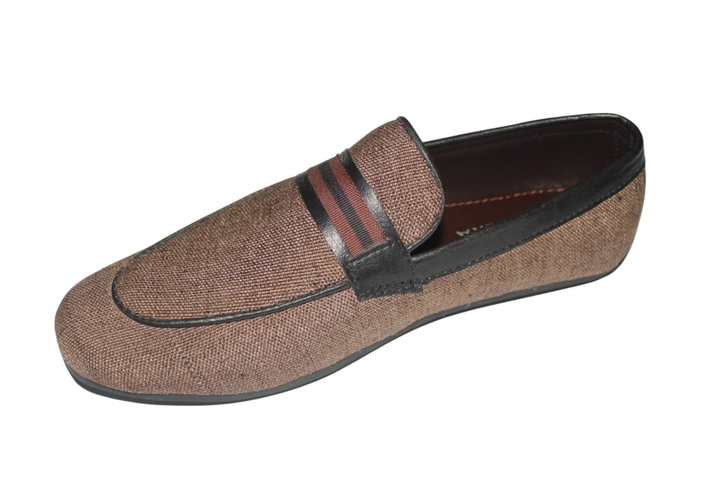 Saffiera Signature Bronze Textured Loafer – Men's Casual Slip-On Shoes