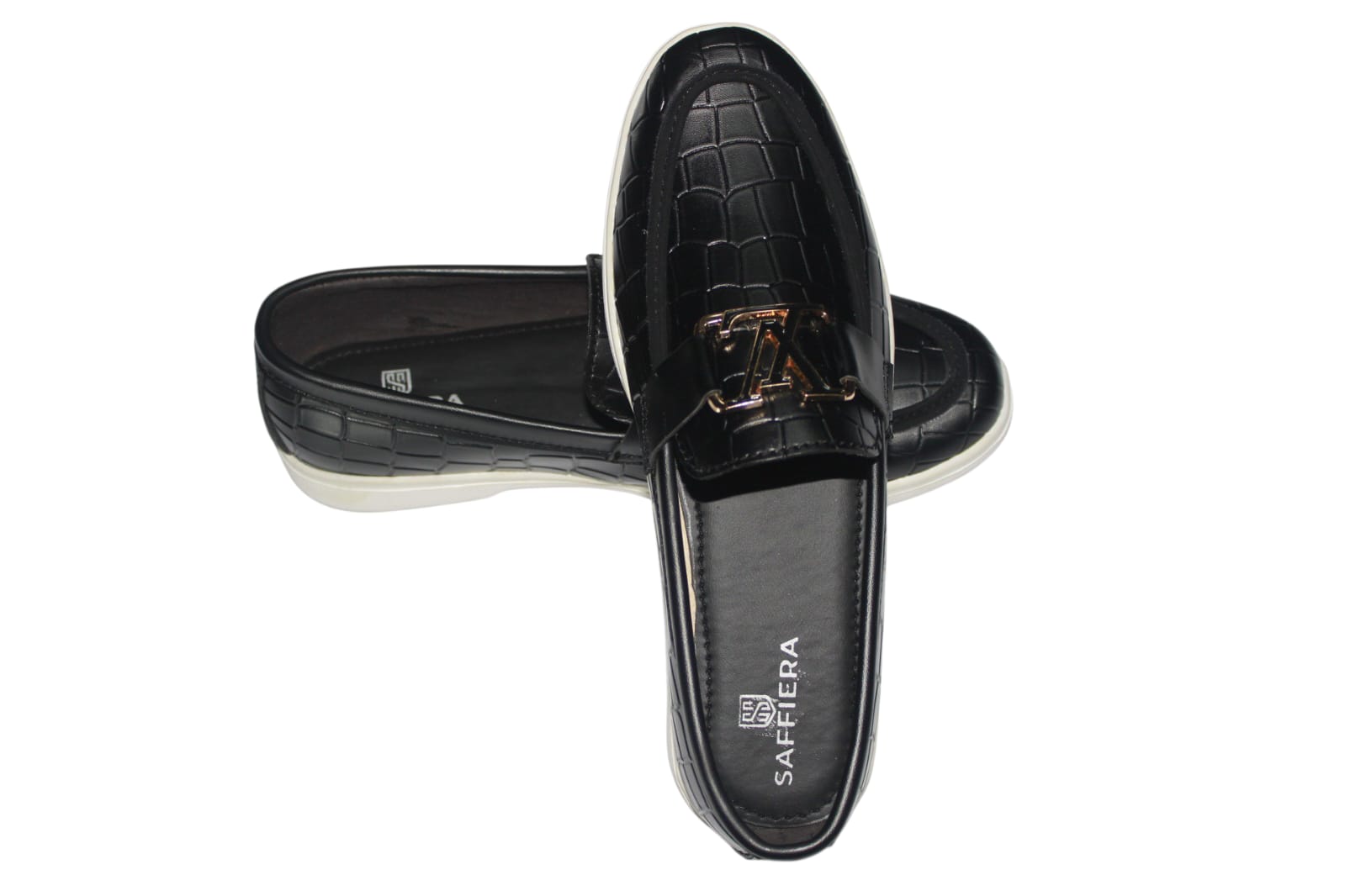 Saffiera Luxury Black Croc Loafer – Men's Designer Slip-On Shoes