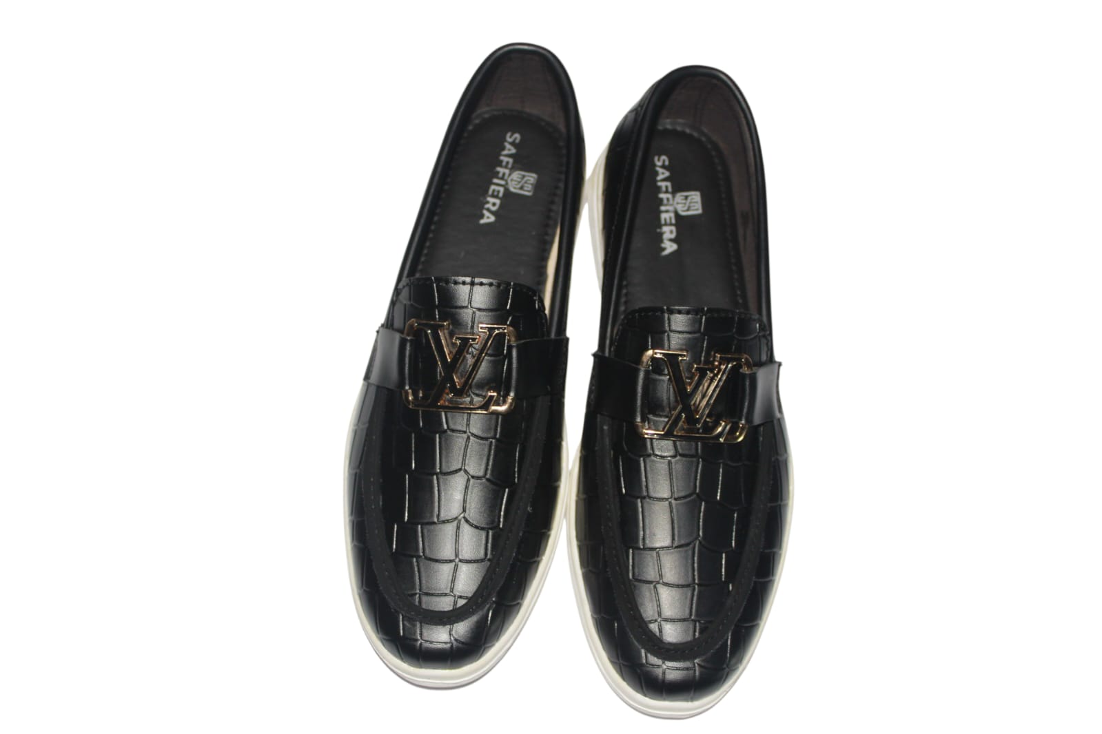 Saffiera Luxury Black Croc Loafer – Men's Designer Slip-On Shoes